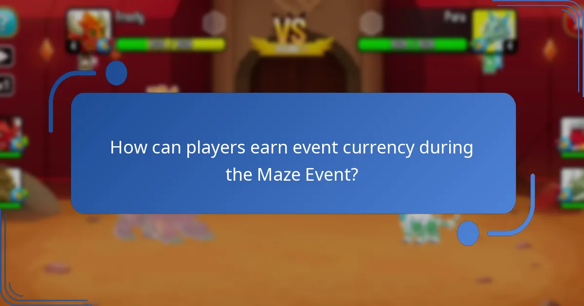 How can players earn event currency during the Maze Event?